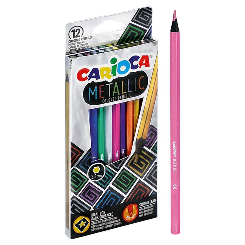 Carioca Tita Erasable Wood crayons with eraser 12 pcs.