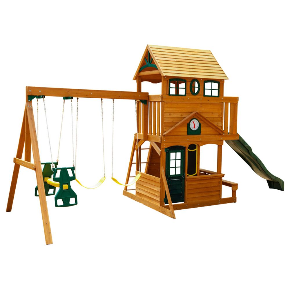 INSTALL ONLY - Bear Cave Lodge Playst & Swing Set by Cedar Summit