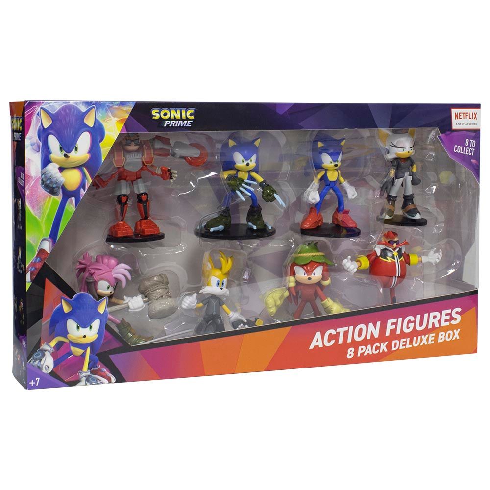  Sonic Prime Toys, 8 Figures Including 2 Rare Hiden Characters,  Deluxe Box, Series 1, Randomly Selected, Collect All 16! : Toys & Games