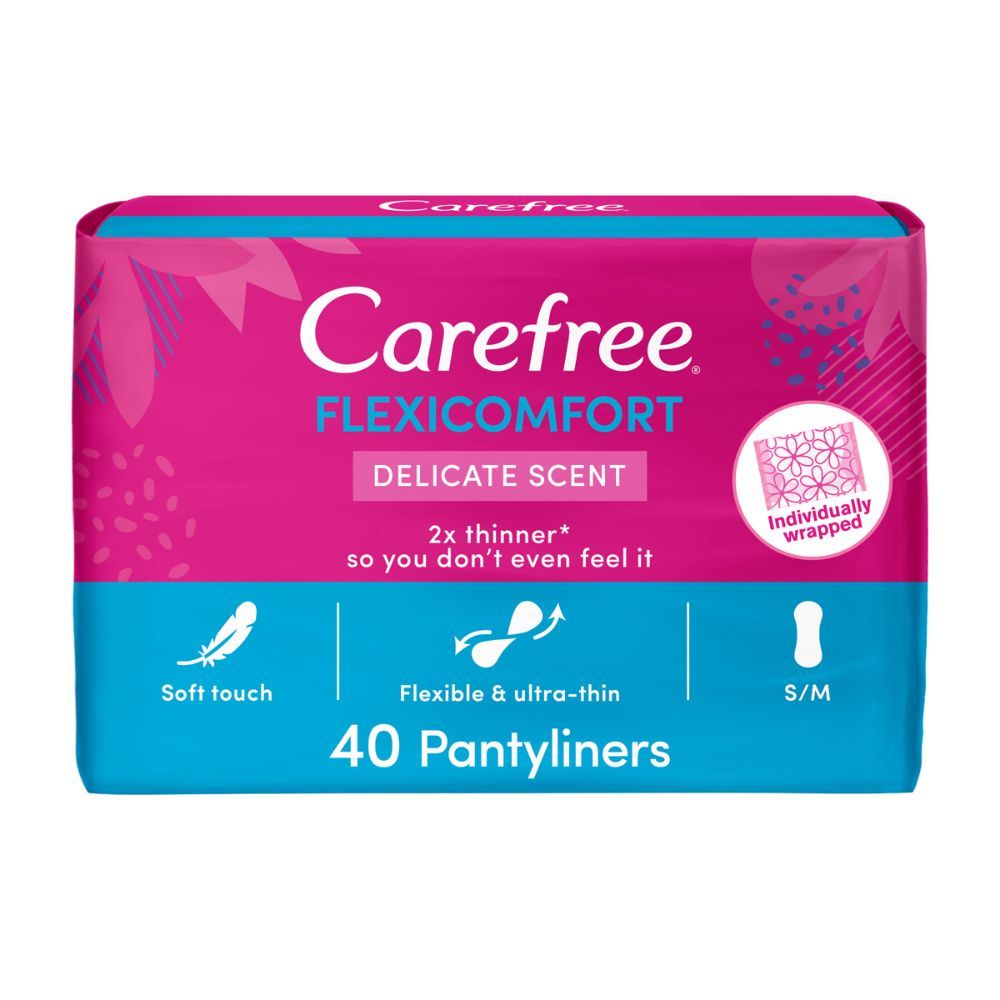 CAREFREE - Panty Liners, FlexiComfort, Aloe - Pack of 40