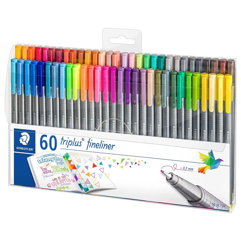 Staedtler Triplus Fineliner Pen Set,Pack Of 12Assorted Colours(0.3MM Line  Width)
