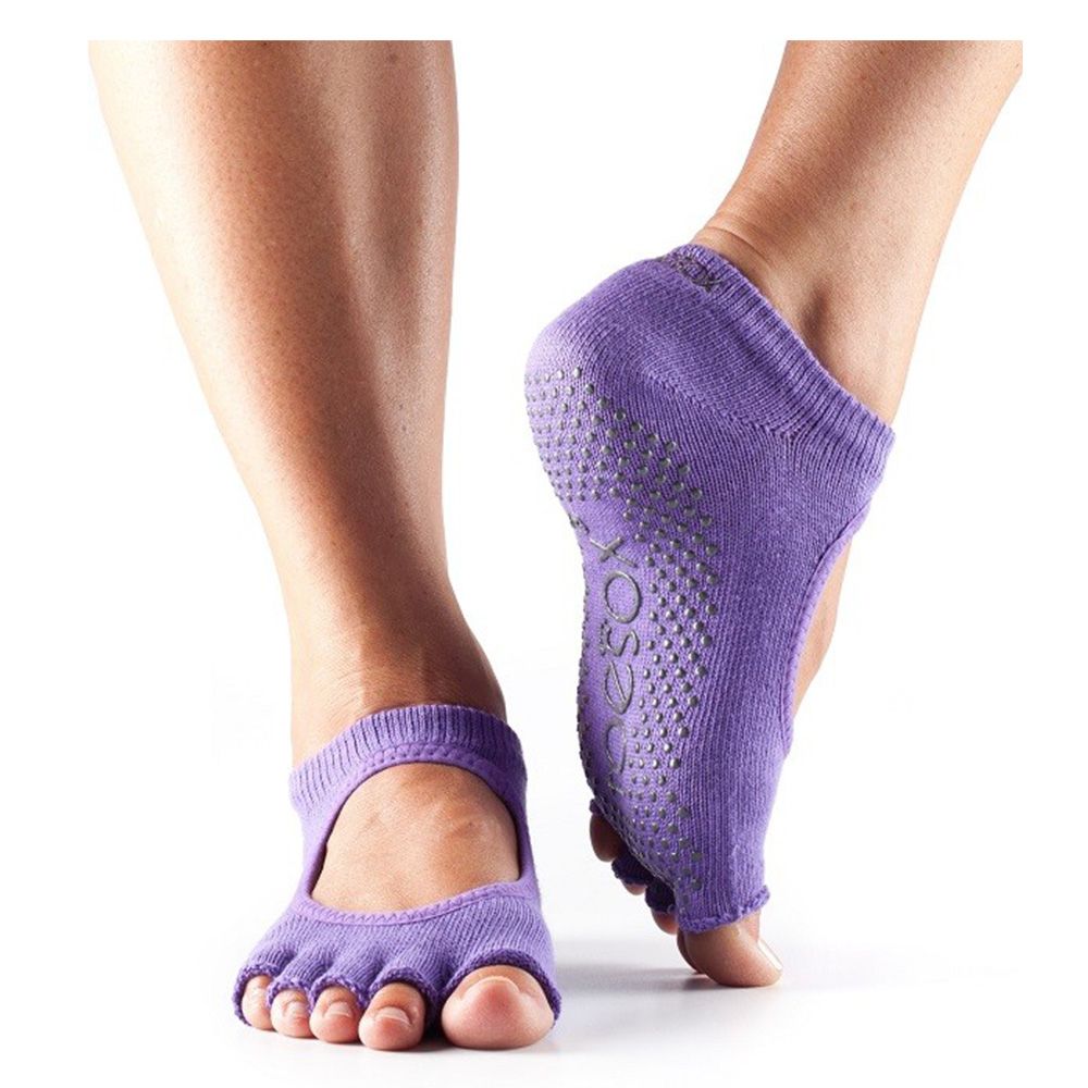 Toesox - Full Toe Bellarina Socks - Heather Grey