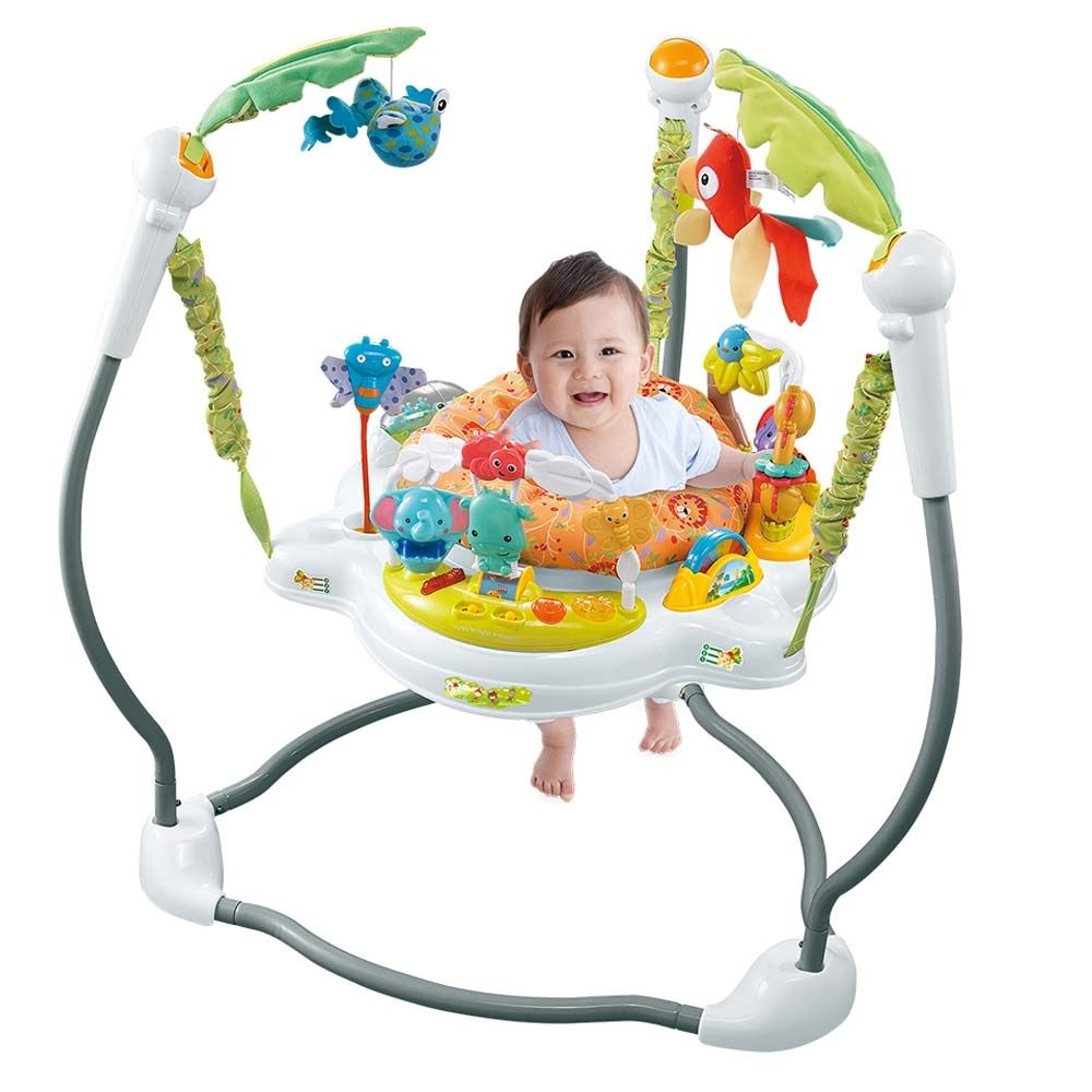 Toy Jumperoo Bad Baby Walker Rainforest Jumperoo-Multicolor Tash