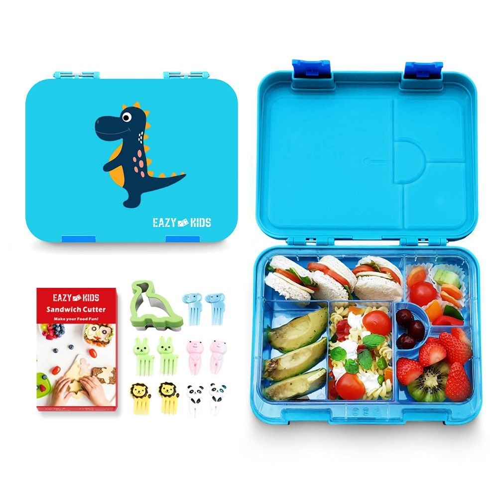 Kids Girls Bento Lunch Box with Containers & Accessories, Unicorn Lunch Bag  with