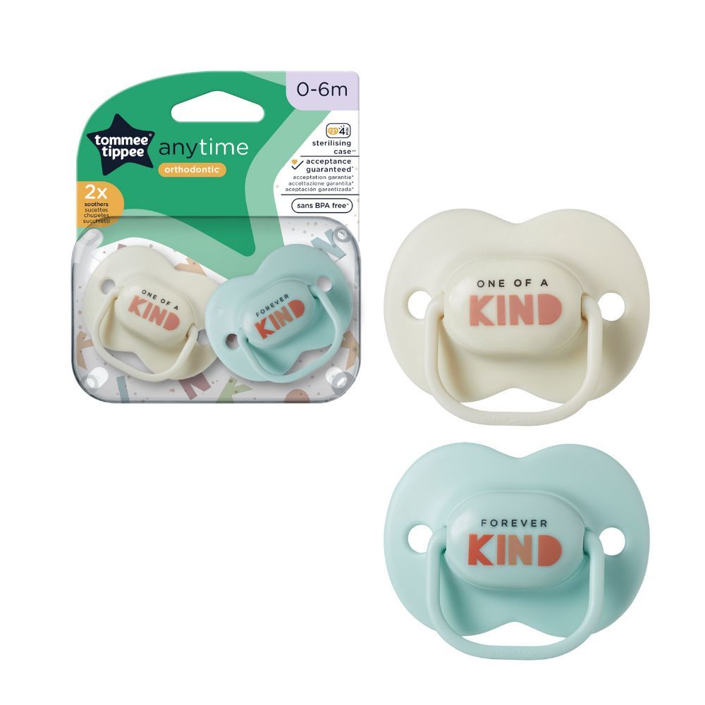 Chupete Tommee Tippee Night Time 6-18 M Pack x 2 I LOVE