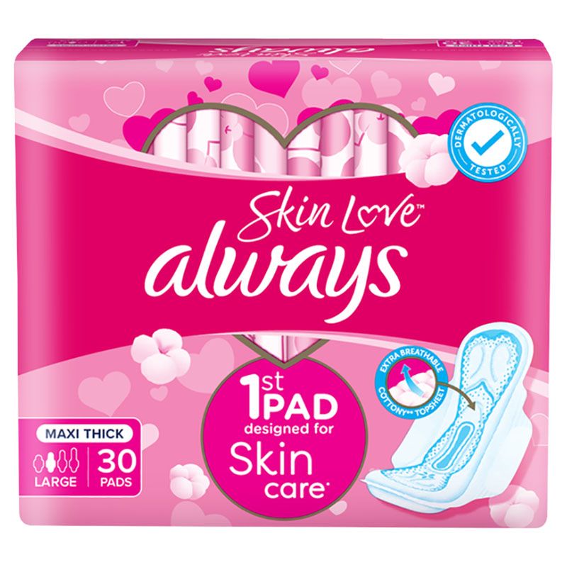 Always - Skin Love Thick Pads - Large - 60pcs