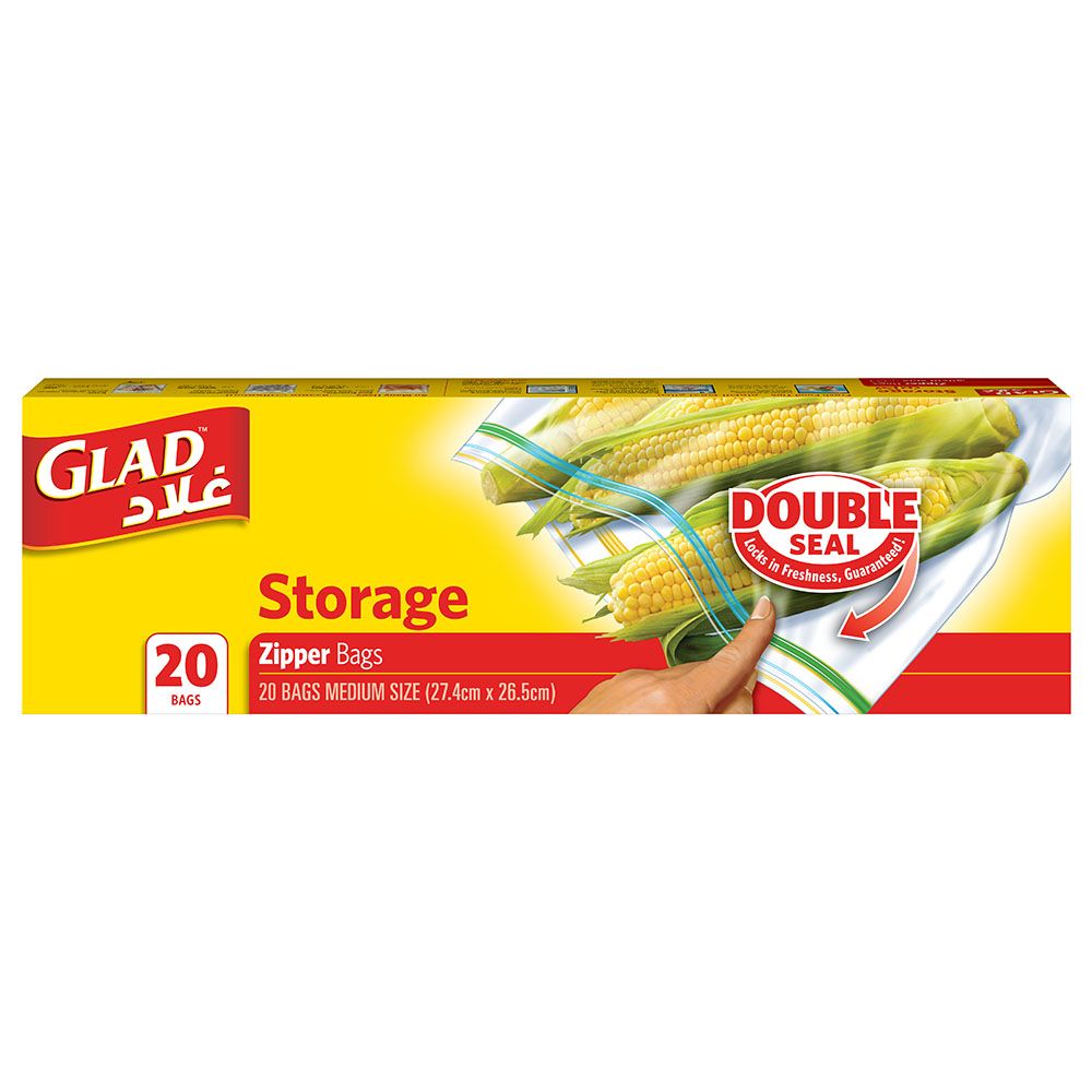 Glad Zipper Gallon Food Storage and Freezer Plastic Bags, 36 ct - Ralphs