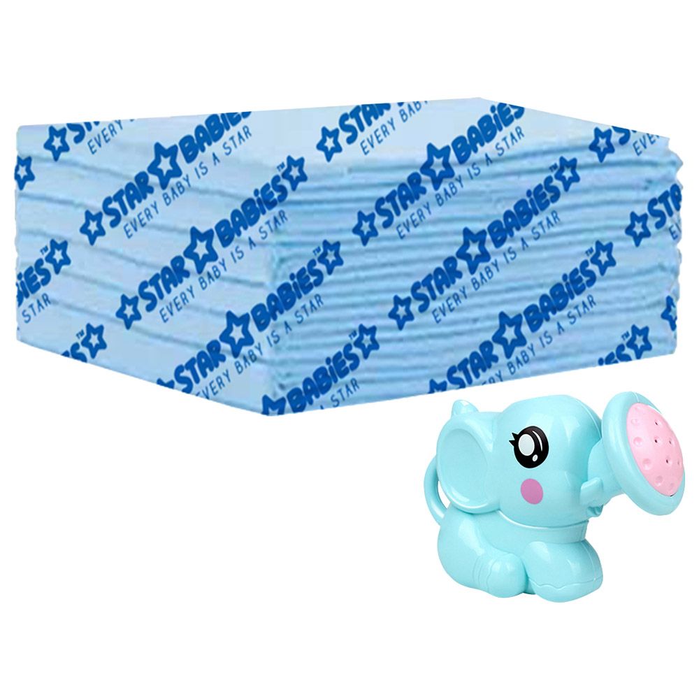 Star Babies - Deposable Changing Mat 6pcs With Kettle Toy - Blue