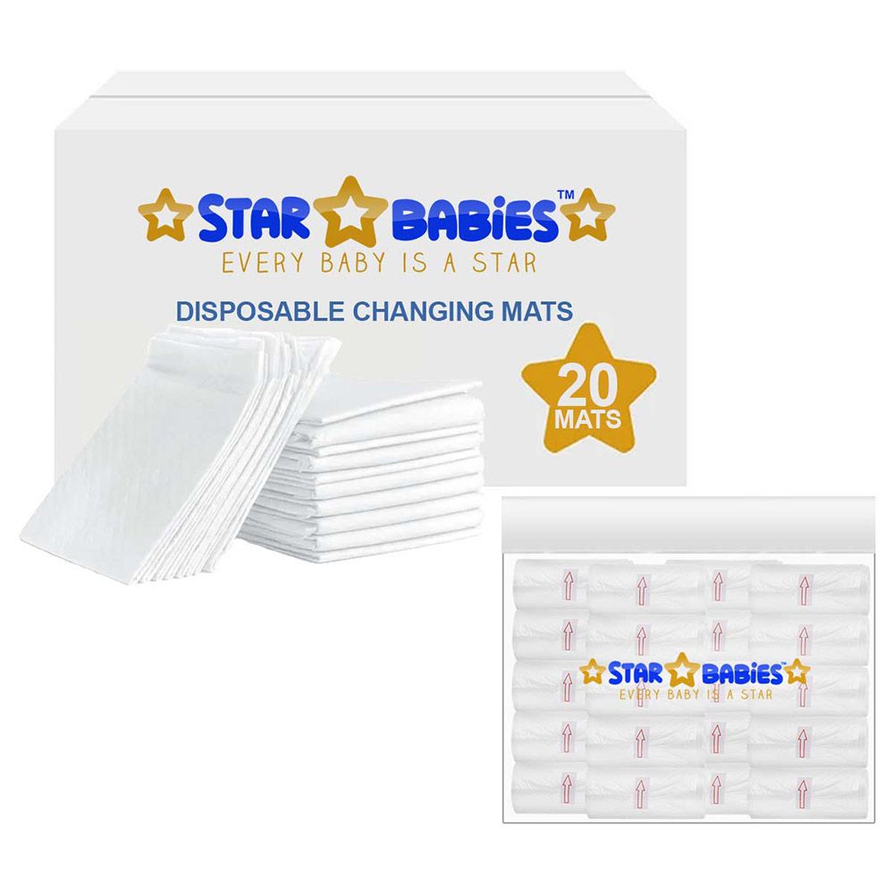 Star Babies - Disposable Changing Mat w/ Scented Bag - 20pcs - White
