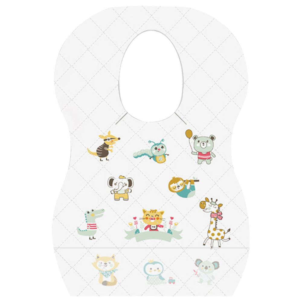 Star Babies - Disposable Bibs - Pack of 25 - Animal Print