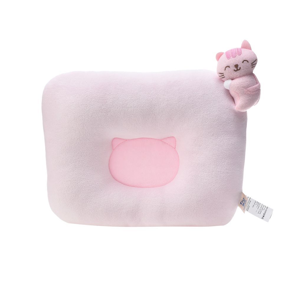 Tiny Hug - Newborn Baby Square Pillow - Pink