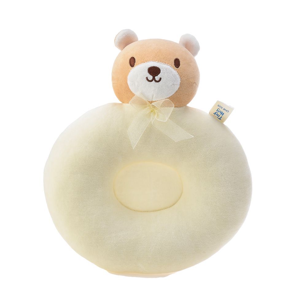 Tiny Hug - Newborn Baby Round Pillow - Ivory