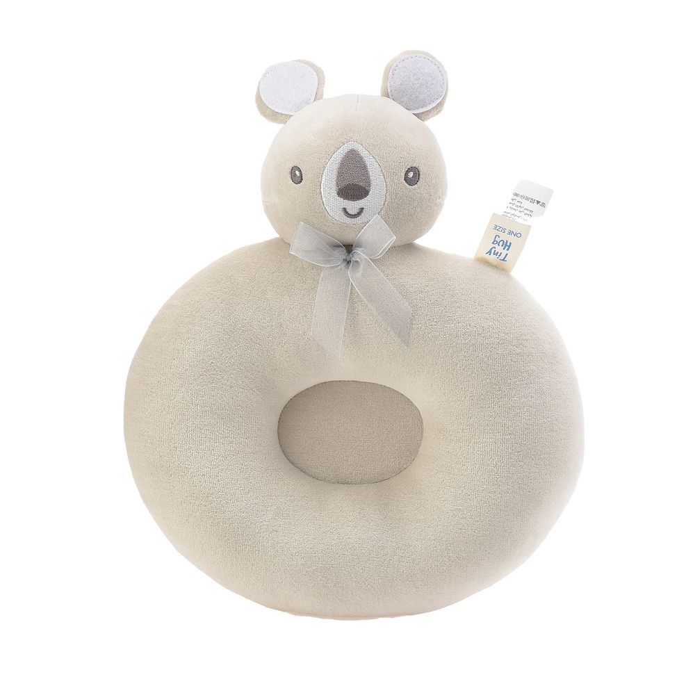 Tiny Hug - Newborn Baby Round Pillow - Grey