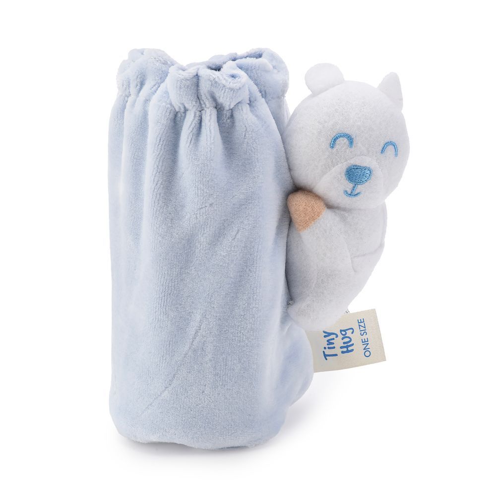Tiny Hug - Newborn Baby Soft Bottle Cover - Light Blue