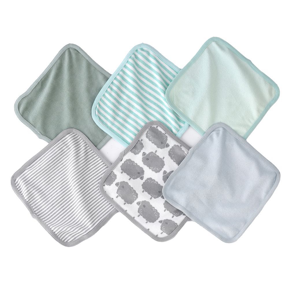 Tiny Hug - Soft Baby Washcloths - Pack of 6 - Pastel