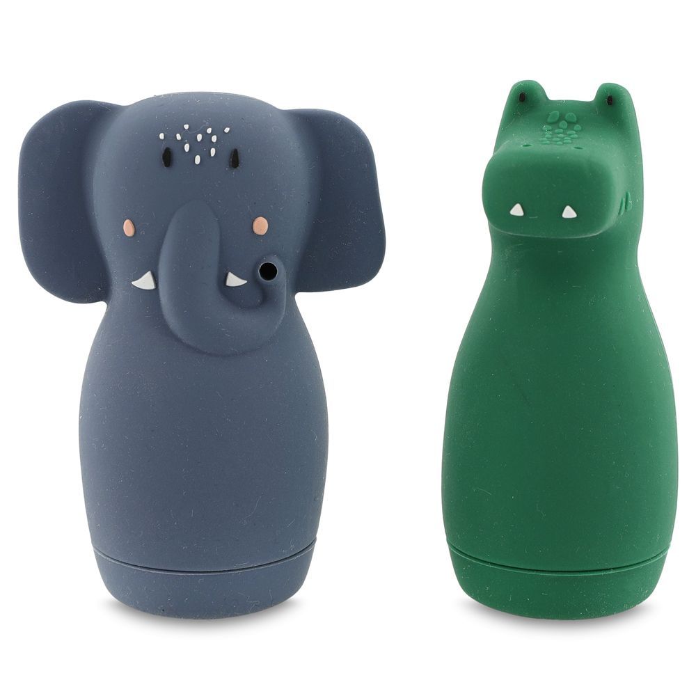 Trixie - Bath Toy Squeezy Animals - Mrs. Elephant & Mr Crocodile