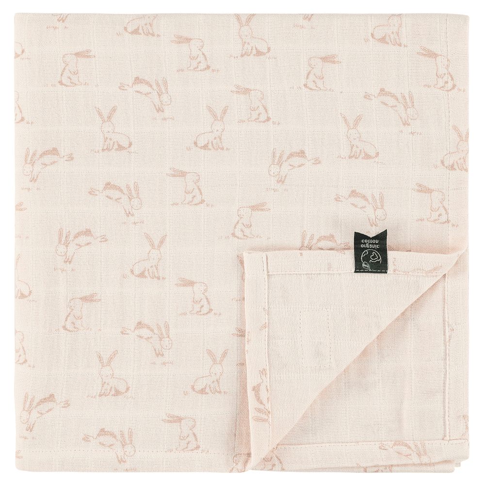 Trixie - Muslin Cloth - Rosy Rabbit - 110x110 cm