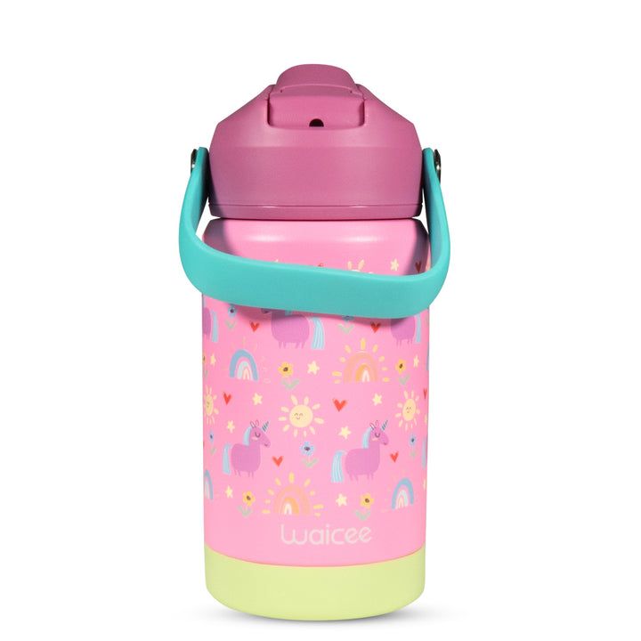 Waicee - Pink Unicorn 2.0 Water Bottle W/ Handle - 350ml - Pink