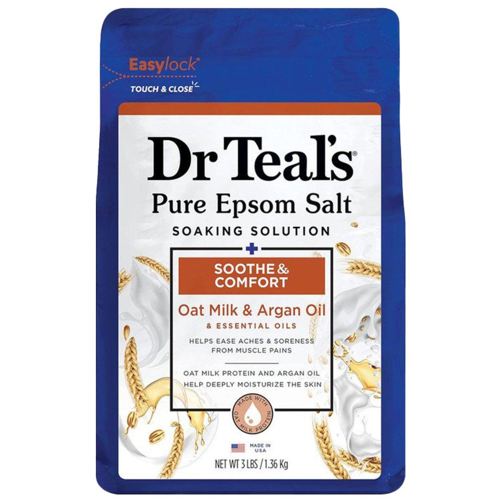 Dr Teal's - Epsom Bath Salt Oat Milk & Argan Oil - 1.36Kg
