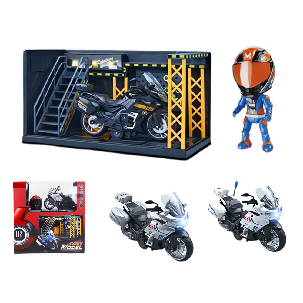 Stem - 1:22 Die Cast Repair Station Bike Model - Design May Vary