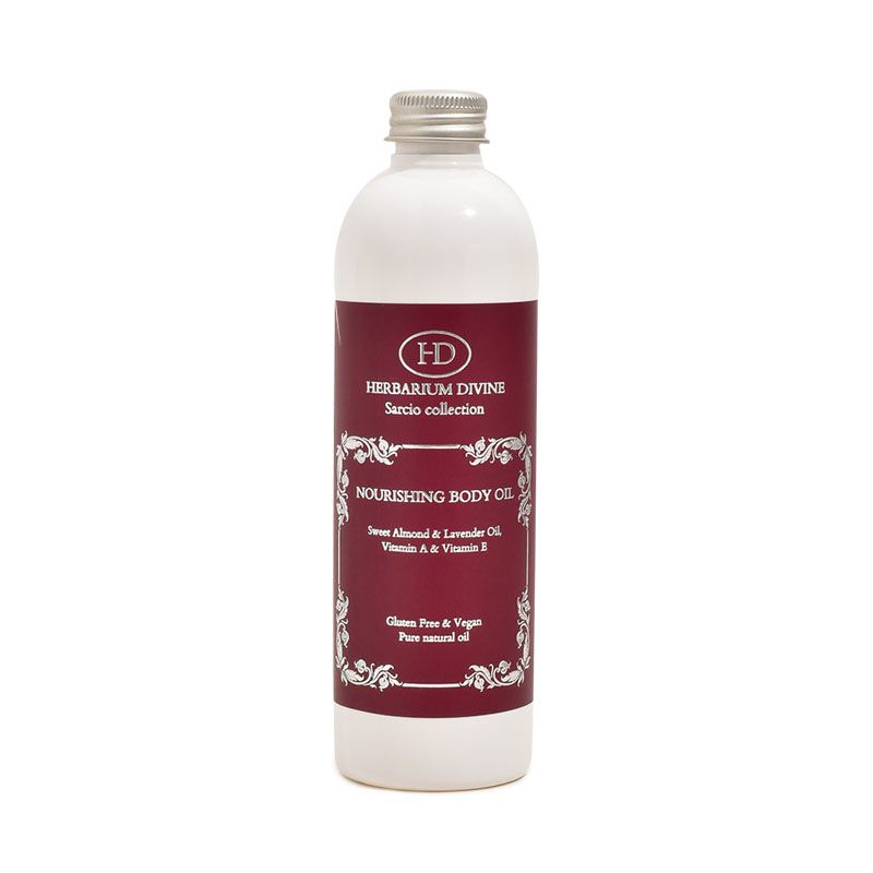 Herbarium Divine - Sarcio Nourishing Body Oil With Sweet Almond & Lavender Oil, Vitamin A & E 250ml