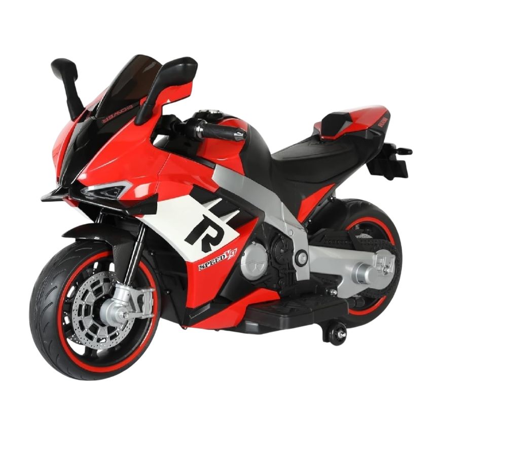 Factual Toys - Kid's Battery Operated Ride-On Motorcycle 12V - Red