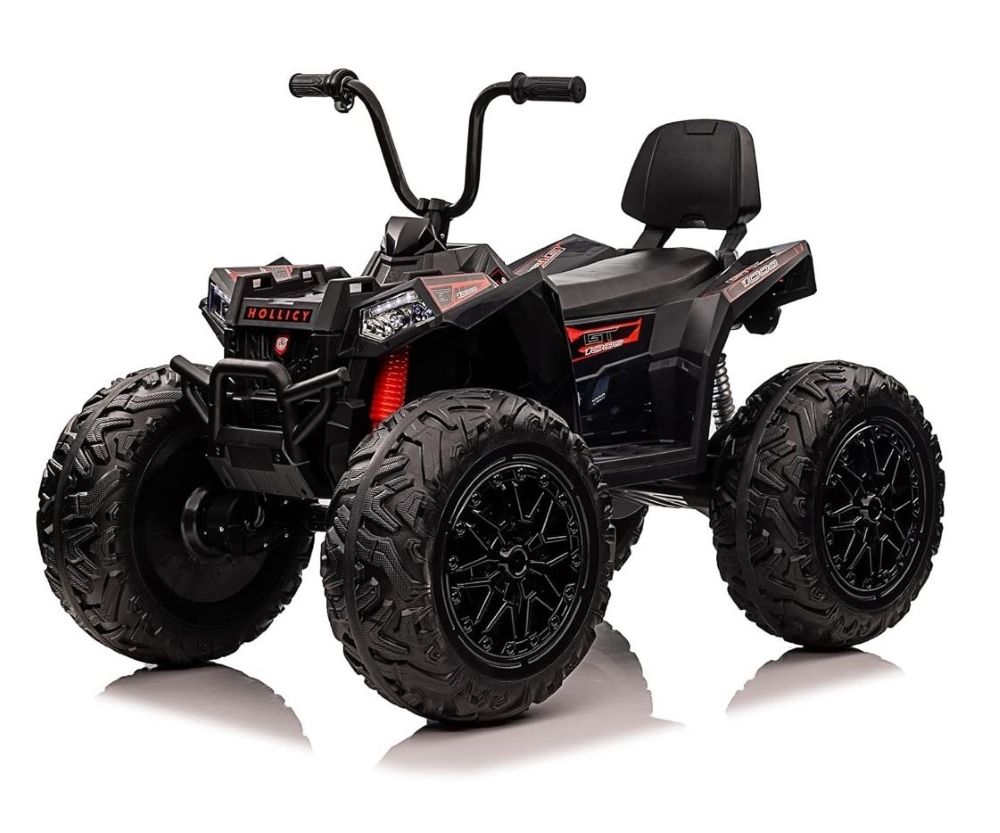 Factual Toys - Kids Battery Operated Quad Bike Ride-On 4 Wheel Motorcycle 24V - Black