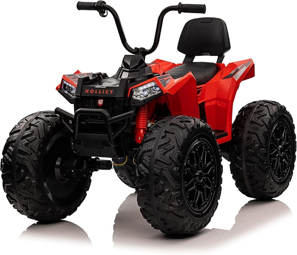 Factual Toys - Kids Battery Operated Quad Bike Ride-On 4 Wheel Motorcycle 24V - Red
