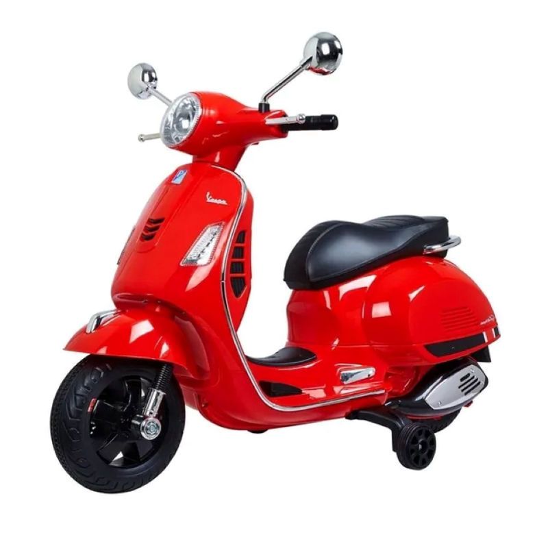Factual Toys - Vespa Kids Power Riding Motorbike - 12V - Red