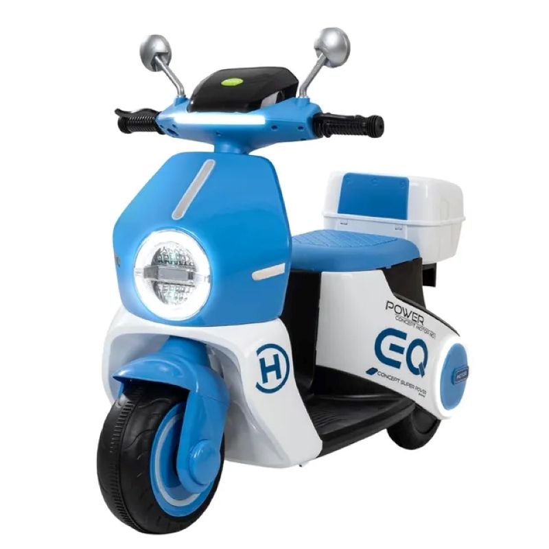 Factual Toys - Kids Ride On Scooty Bike With Light And Music - 6V - Blue