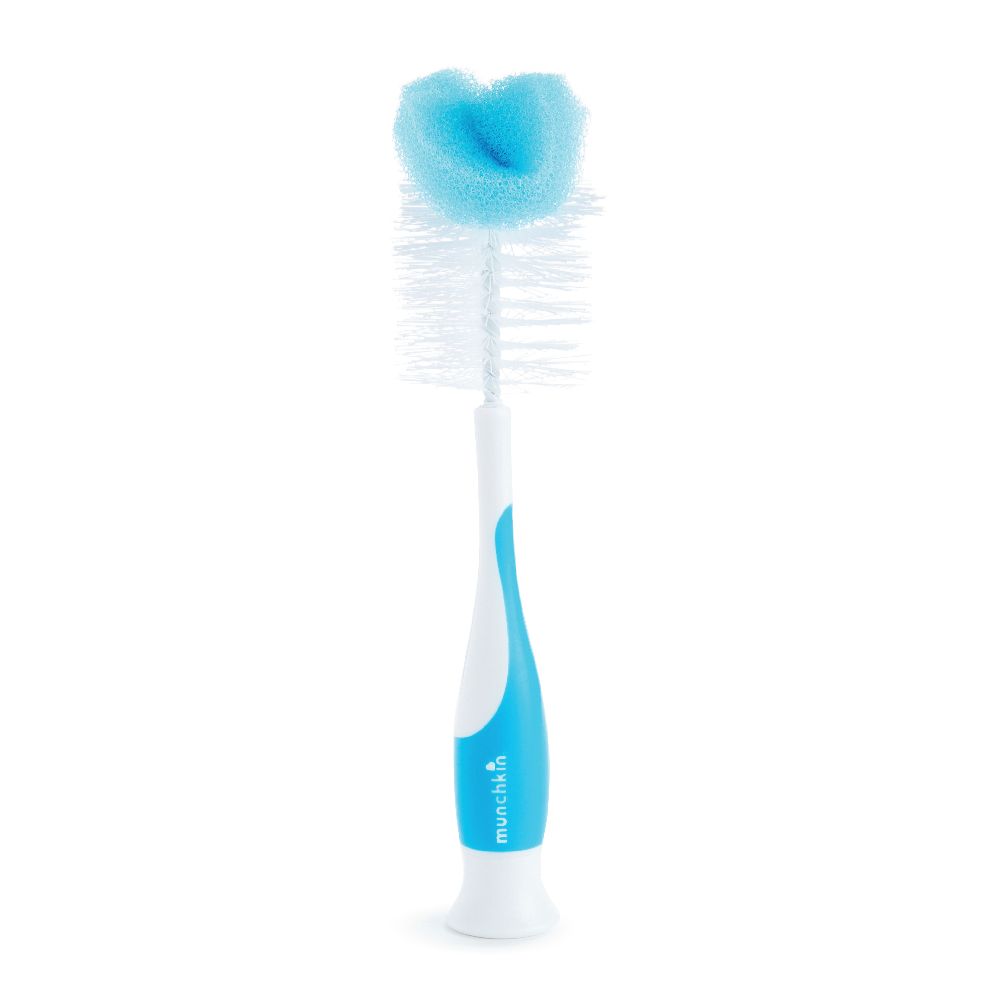 Munchkin - Sponge 2-In-1 Bottle Brush - Pack of 2 - Blue