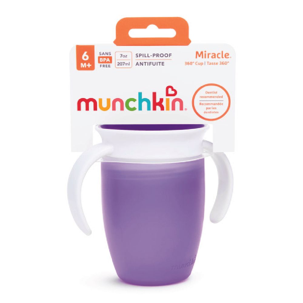 Munchkin - Miracle 360 Degree Baby Trainer Cup 6m+ - 207ml - Purple