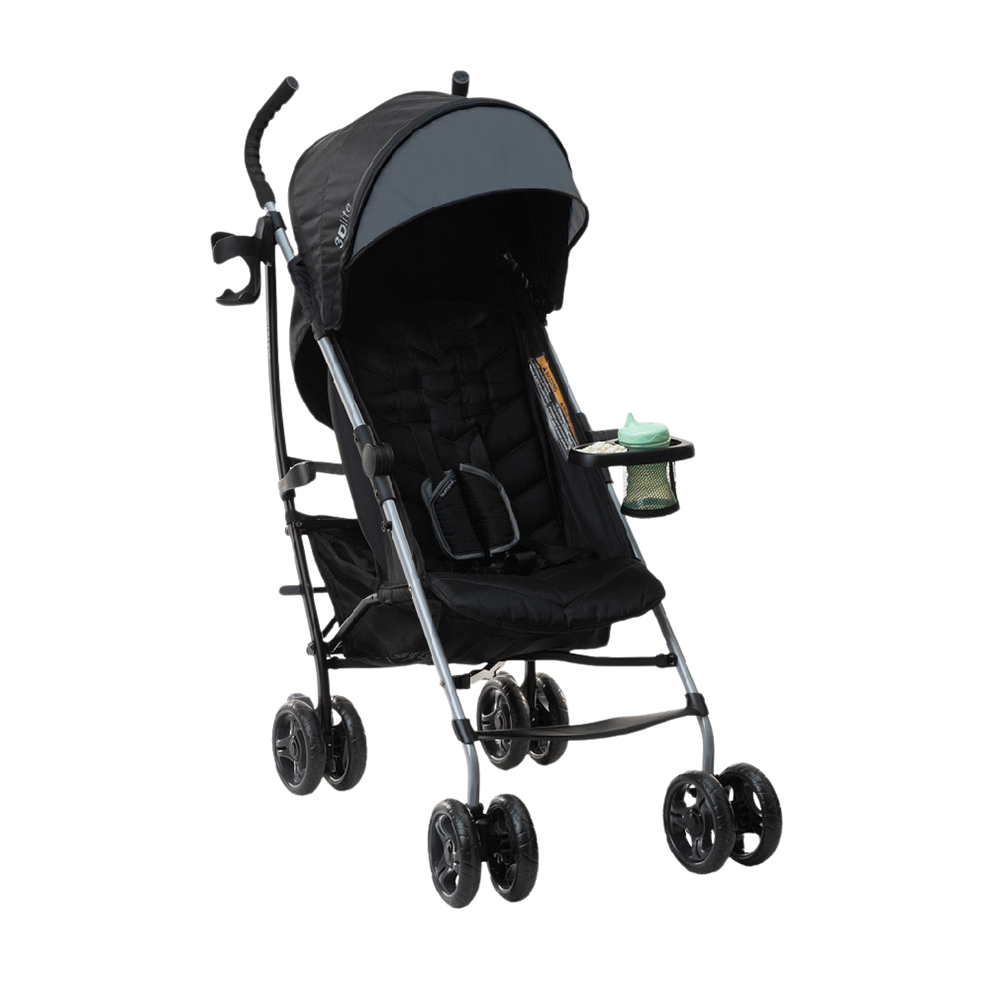 Summer Infant - 3D Lite Convenience Stroller Fashion - Black/Grey