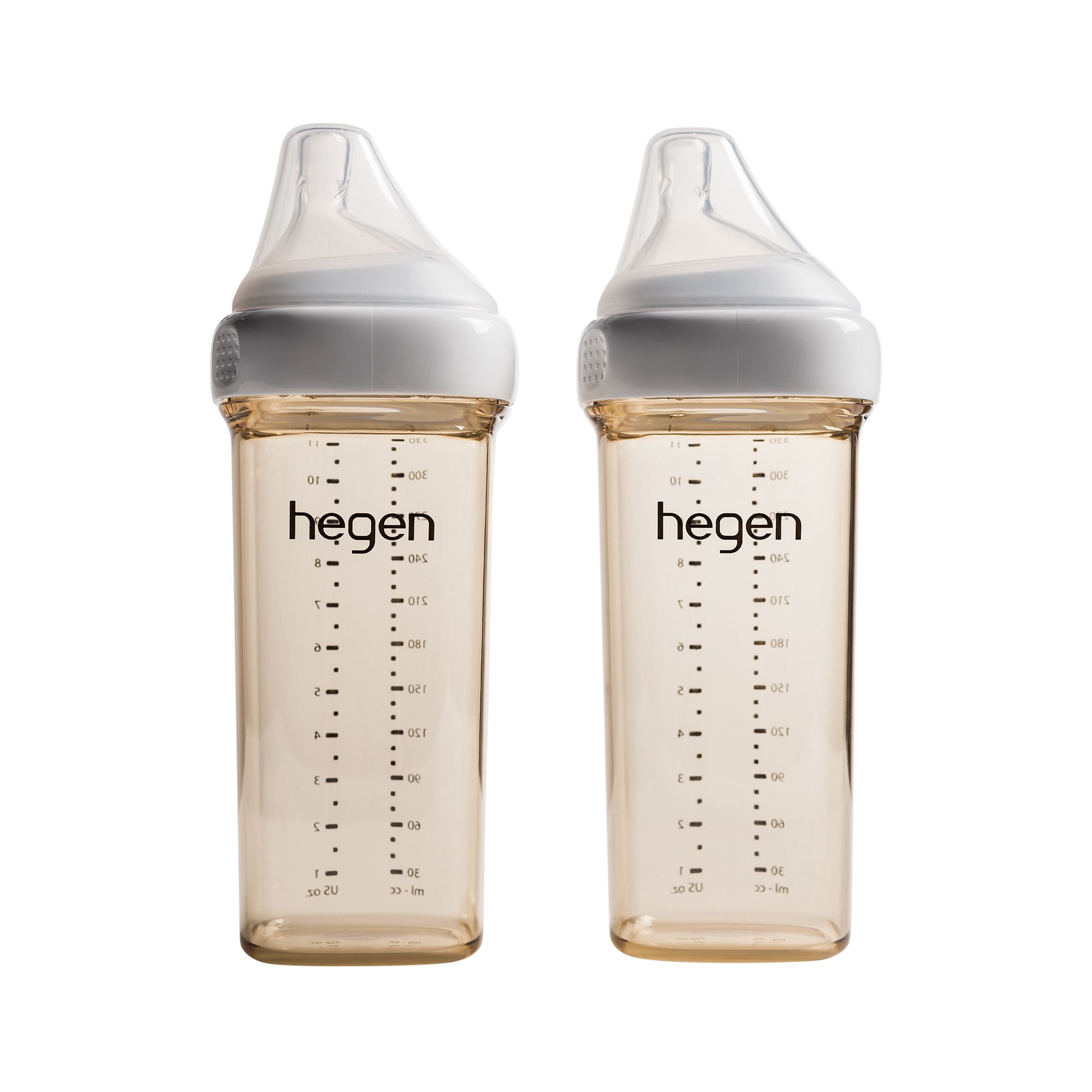 Hegen - Feeding Bottle - 330ml - Pack of 2 with 2 Fast Flow Teat