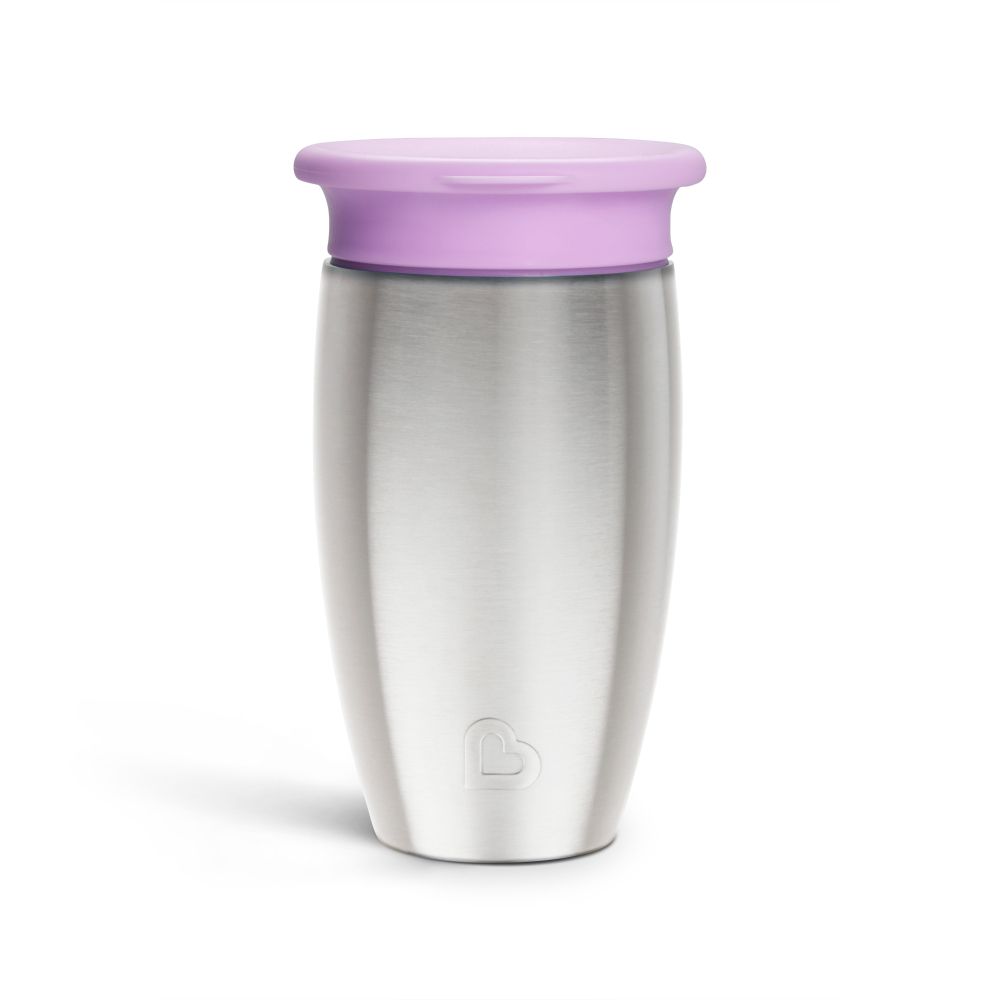 Munchkin - Miracle 360 Stainless Steel Sippy Cup - Purple - 296 ml