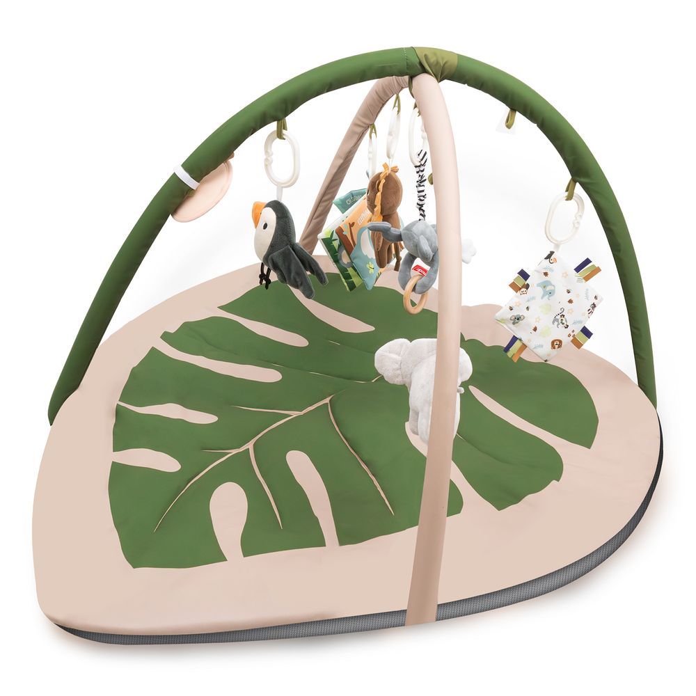 Moon - Forest Theme Baby Playmat With 7 Detachable Toys - Beige/Green