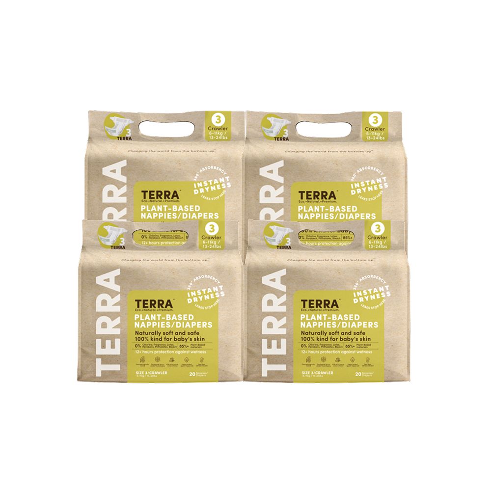 Terra - Crawler Diaper - Pack of 4 - 20s
