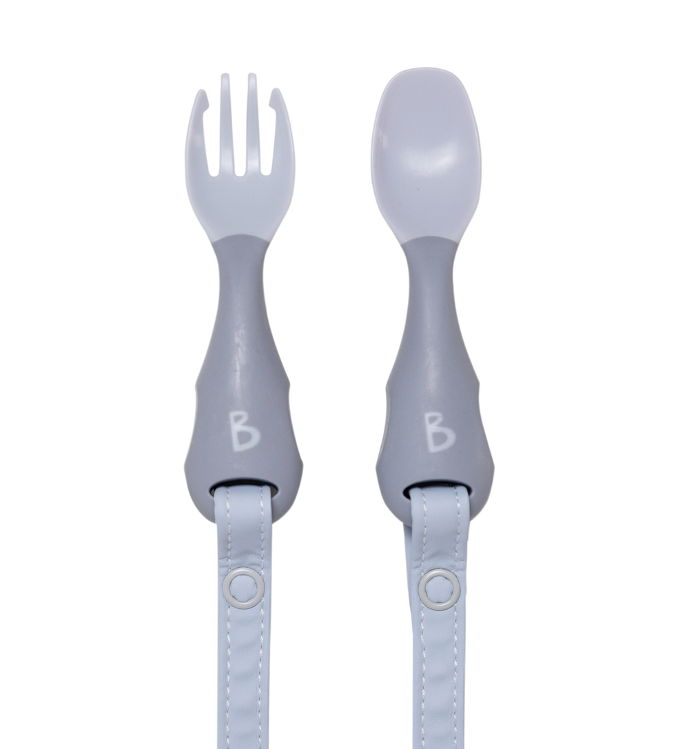 Bibado - Baby Handi Cutlery Set - Mist - 2 Pcs
