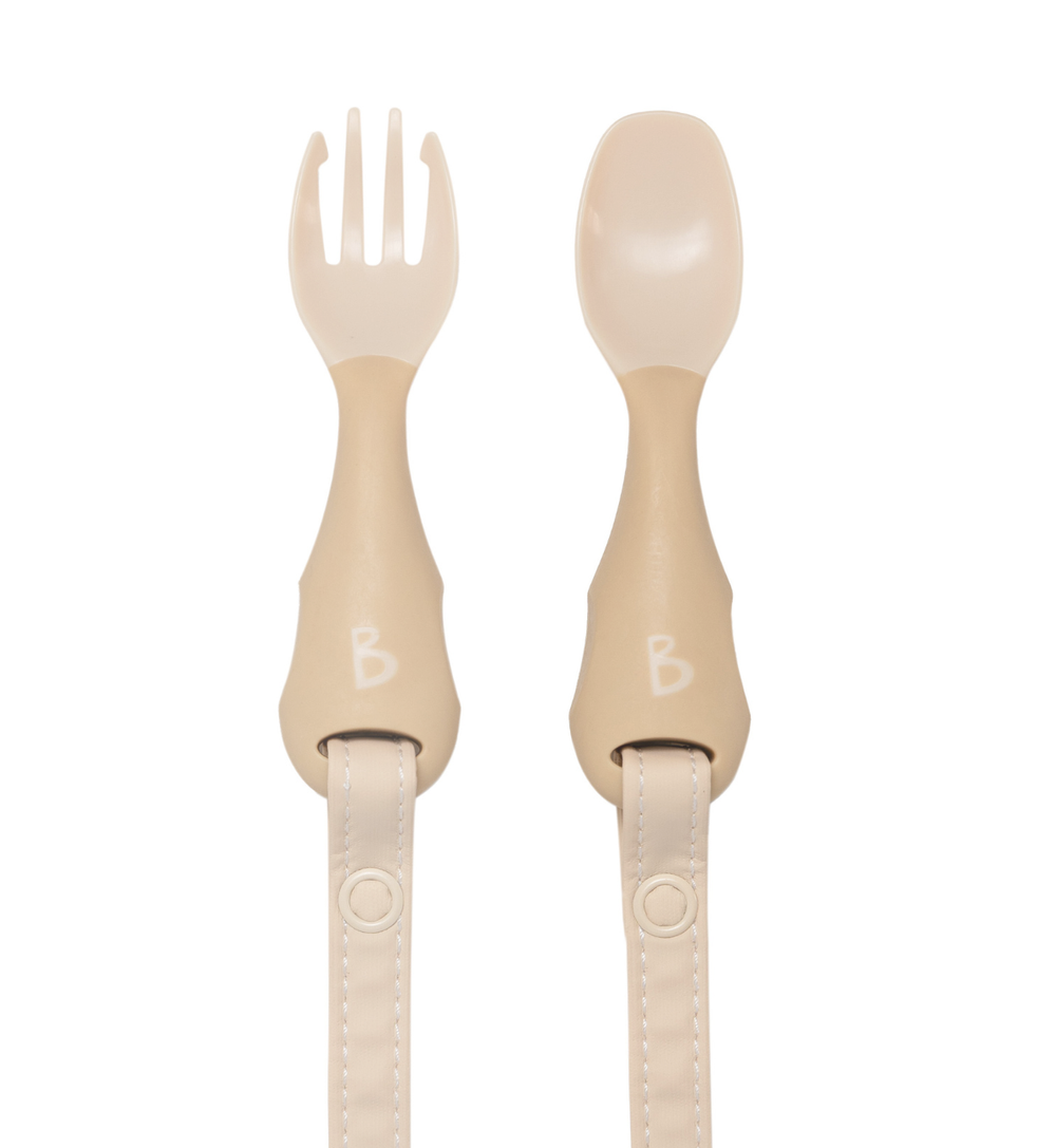Bibado - Baby Handi Cutlery Set - Fawn - 2 Pcs