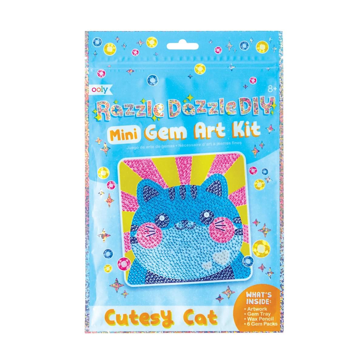 Ooly - Razzle Dazzle D.I.Y. Mini Gem Art Kit - Cutesy Cat