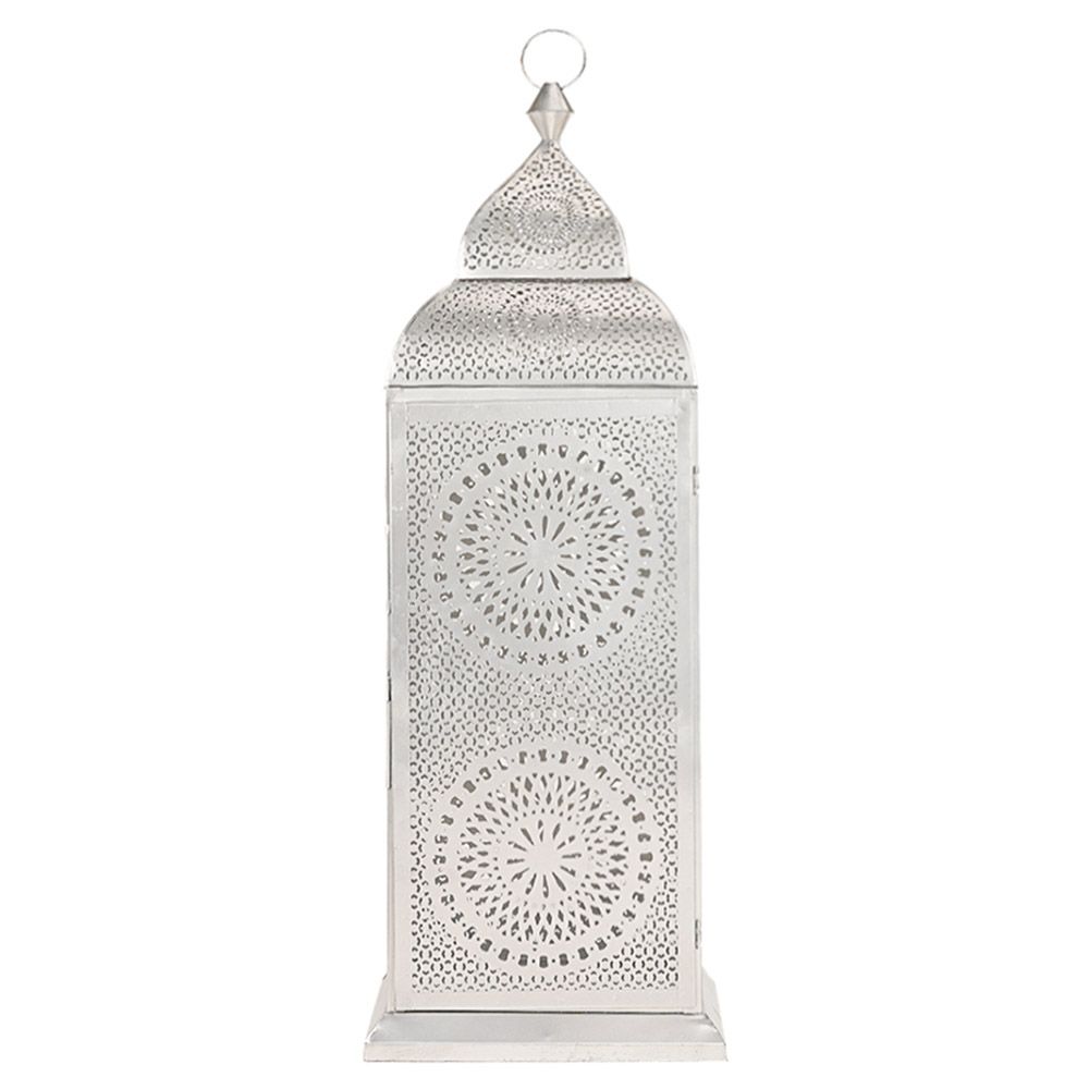 HilalFul - Authentic Handmade Chakra Lantern - Silver - XL