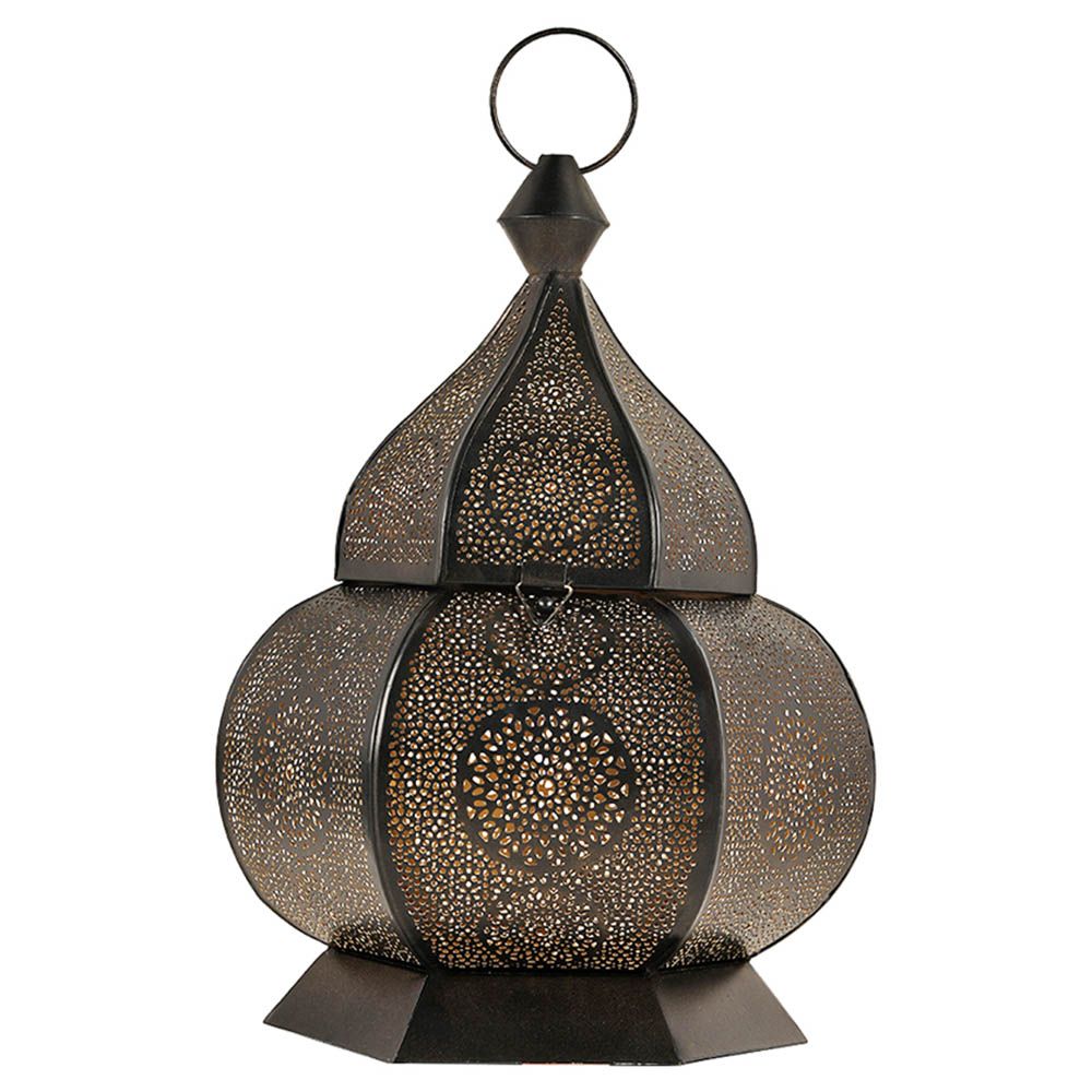 HilalFul - Arabesque Lantern - Deep Brown
