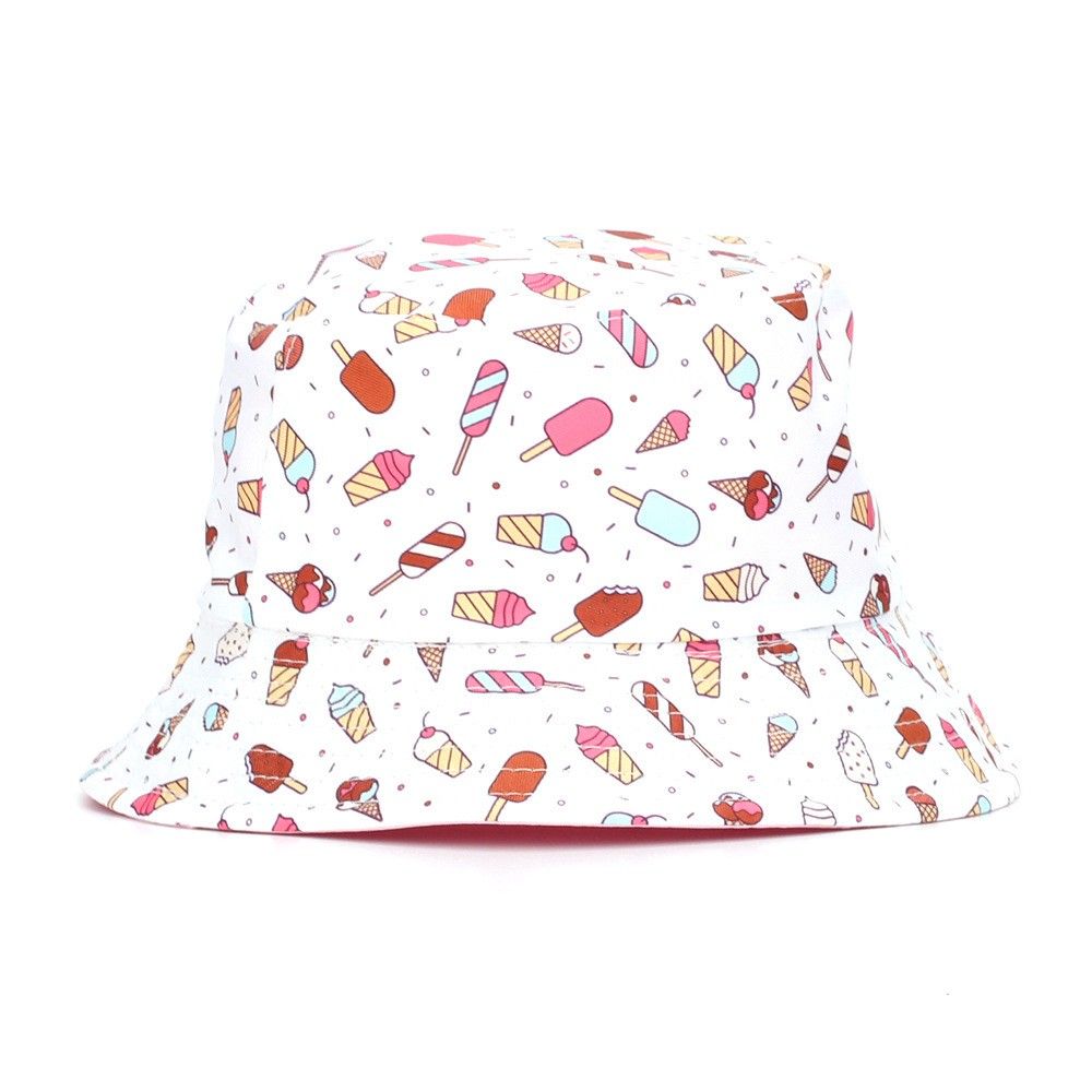 Wonder Kids - Adjustable Nylon Bucket Sun Hats For Kids With Fun Prints