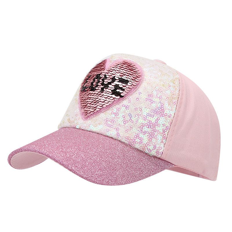 Wonder Kids - Adjustable Snapback Cap With Love Design - Pink