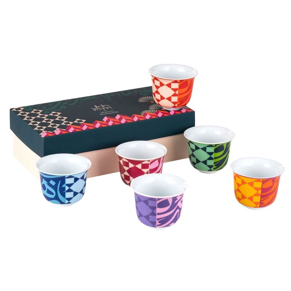 SILSAL - Silsal X Maison Mishmashi - Bahja Arabic Coffee Cups - 6 Pcs
