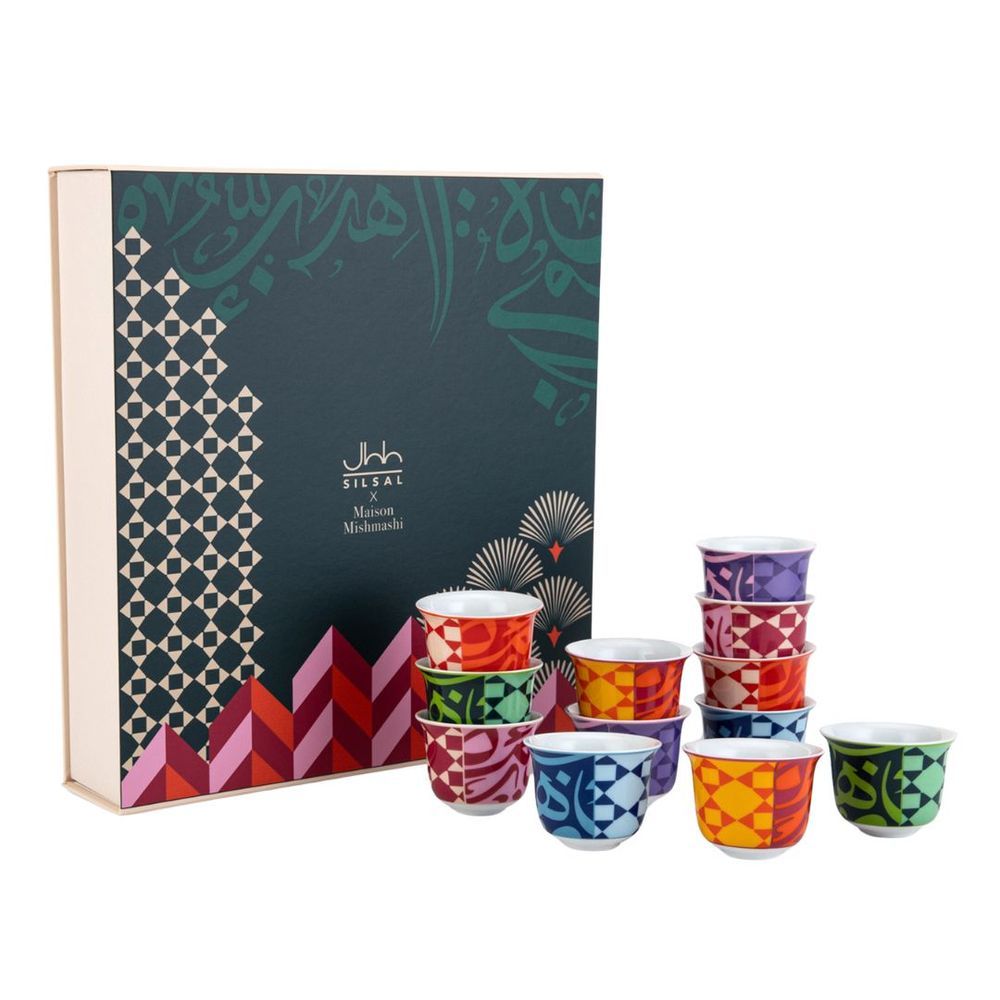 SILSAL - Silsal X Maison Mishmashi Bahja Arabic Coffee Cups - 12 Pcs