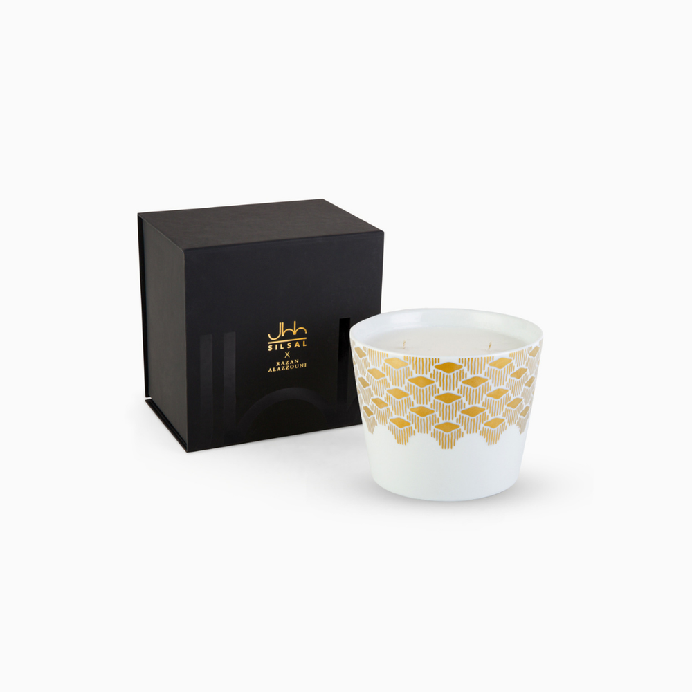 Silsal - Razan Alazzouni Tamrah Rose Heritage Candle - 500g