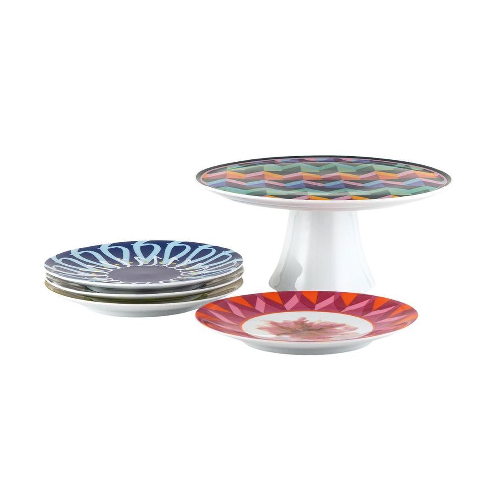 SILSAL - Silsal X Maison Mishmashi Bahja Cake Stand And 4 Dessert Plates Gift Box