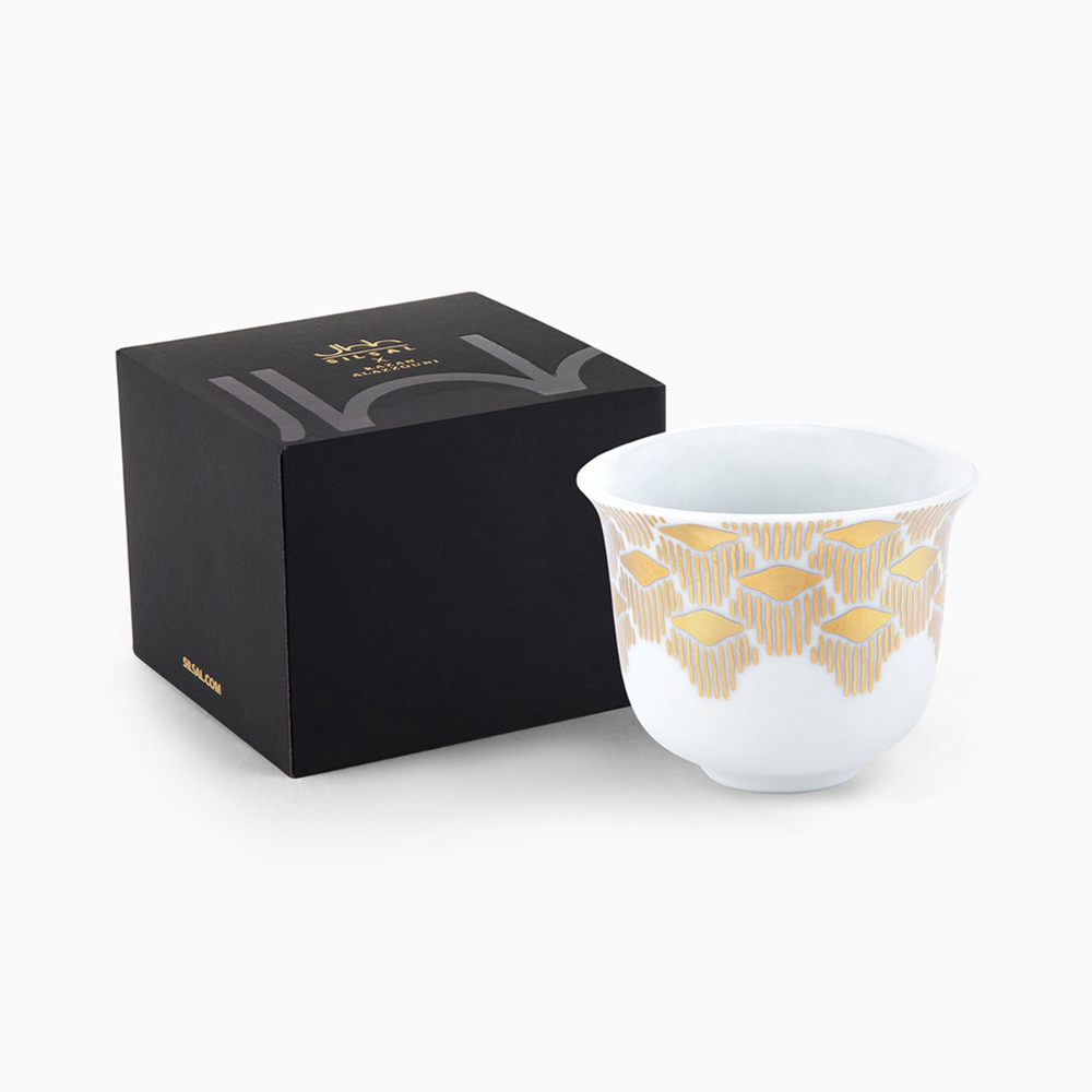 Silsal - Razan Alazzouni Tamrah Arabic Coffee Cup - Palms