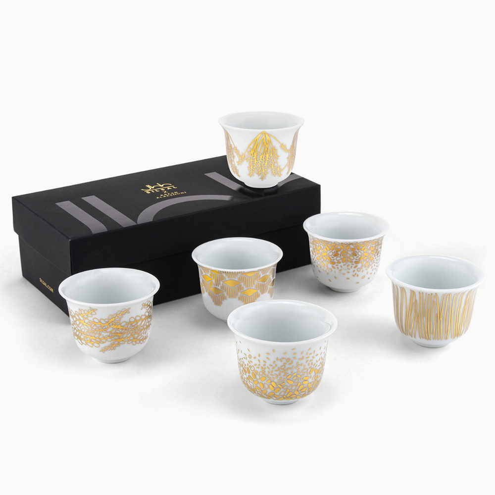 Silsal - Razan Alazzouni Tamrah Arabic Coffee Cups - Set Of 6